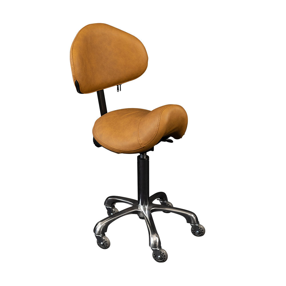 Karma Cradle Mountain Salon Stool with Back Tan No.05 07070501 Salon Stools Karma