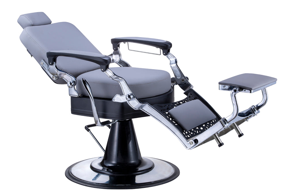 Karma Noosa Barber Chair - Grey & Black-zoom-2