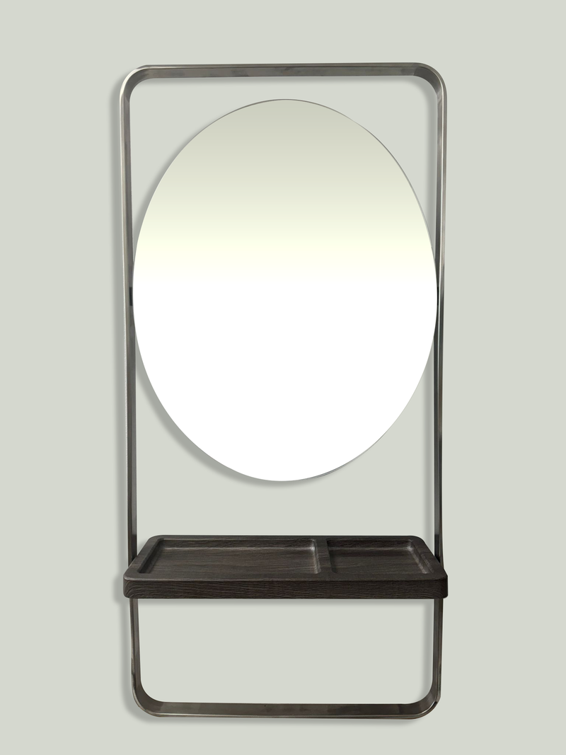 Karma Albany Workstation Oval Salon Mirror Silver 0608002-zoom-