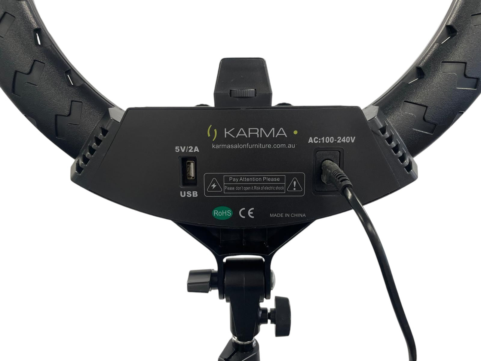 Karma LED Ring Light 18 inch Black Ring Lights & Moon Lights Karma