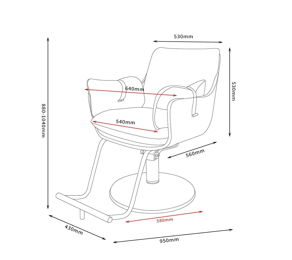 Karma Batemans Bay Salon Chair Black/Black 02110101