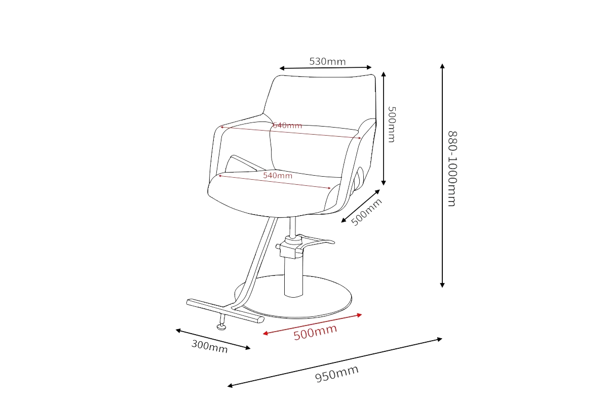 Karma Cessnock Salon Chair Black/Black 02170101
