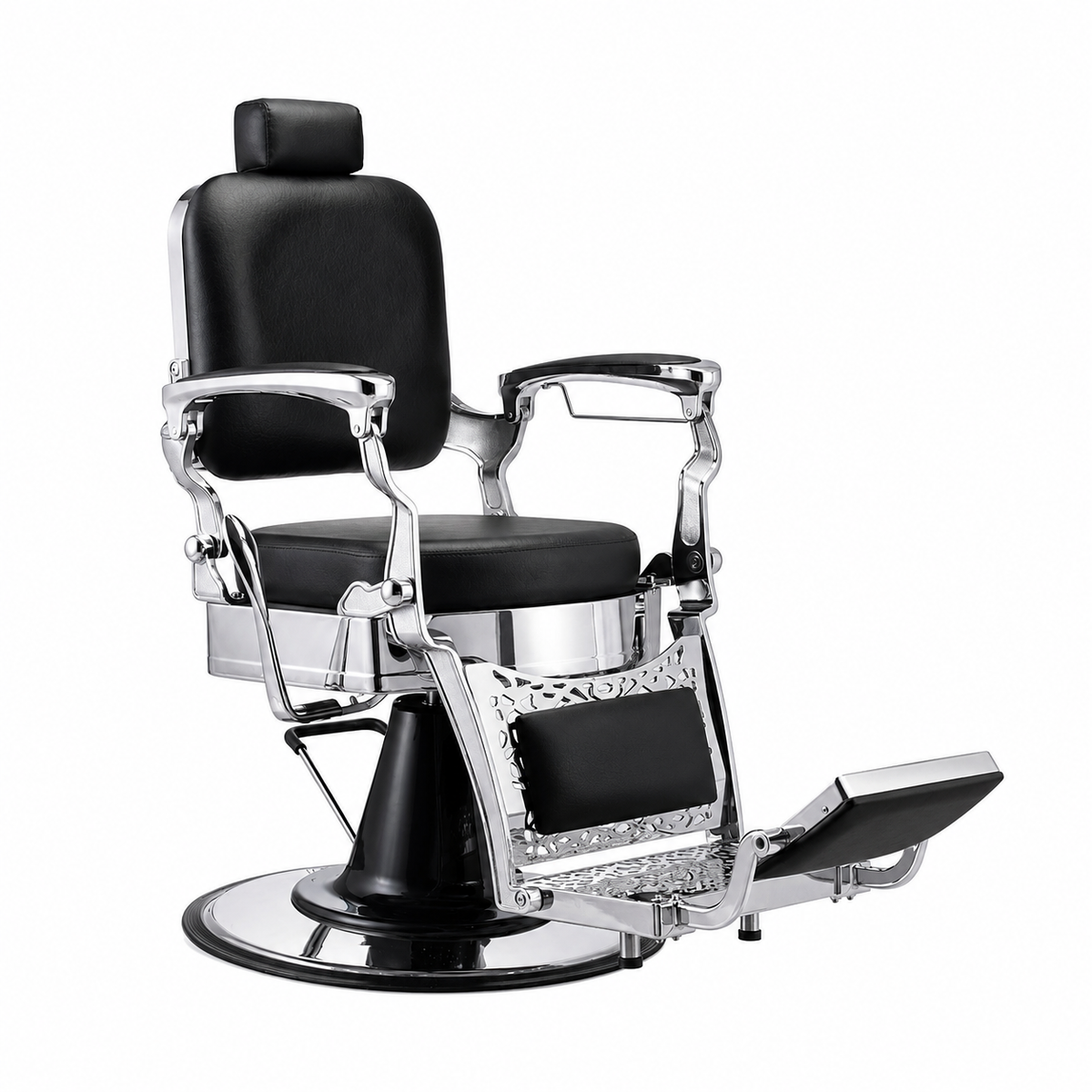 Karma Noosa Barber Chair - Black & Chrome