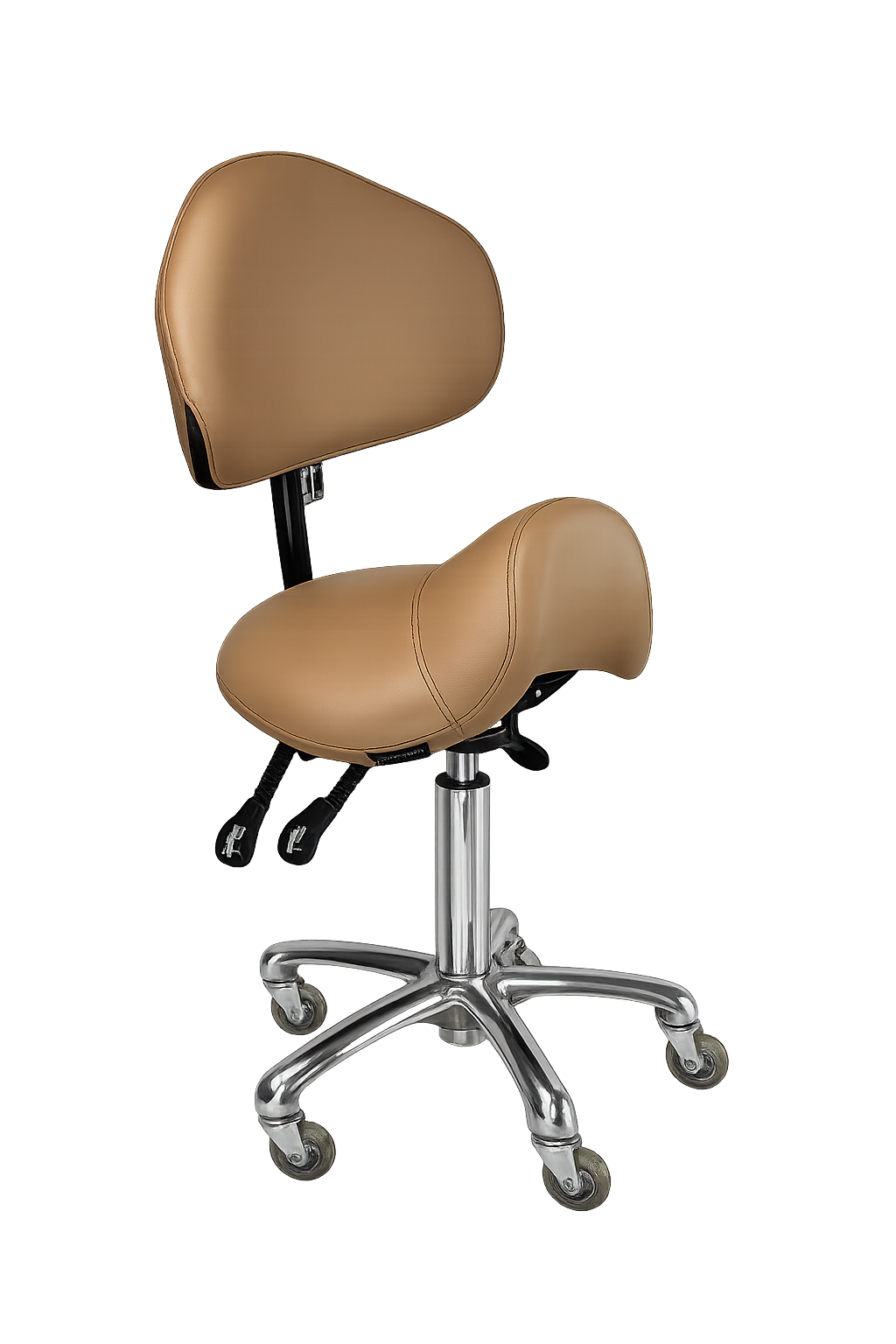 Karma Cradle Mountain Salon Stool with Back Latte 07072702-zoom-1
