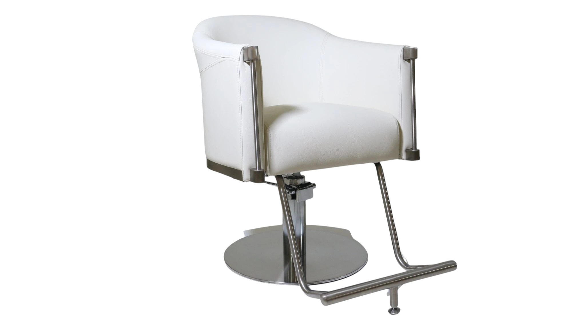 Karma Eden Salon Chair White with Silver Base 02180402