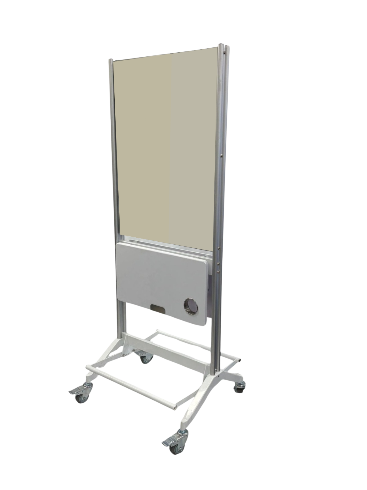 Karma Broome Double Sided Mobile Workstation with Mirror White 060904 Workstations & Mirrors Karma