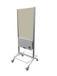 Karma Broome Double Sided Mobile Workstation with Mirror White 060904 Workstations & Mirrors Karma