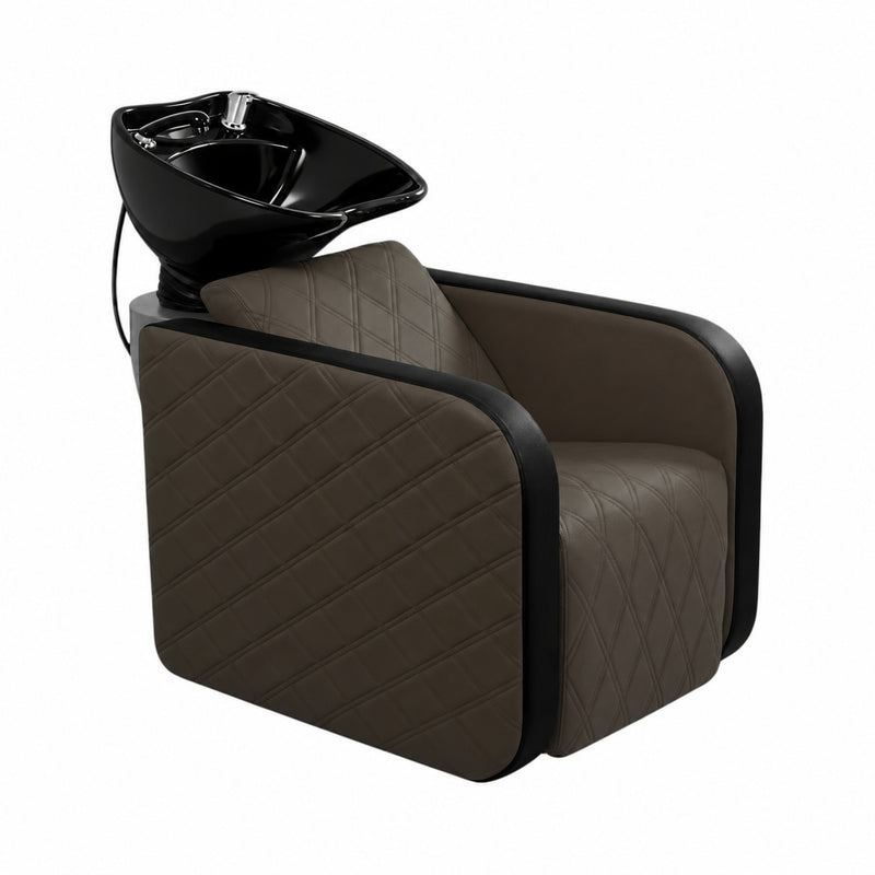 Karma Complete Shampoo Unit Clunes Electric Brown with Pattern & Black Standard Basin 0316012101EP-zoom-