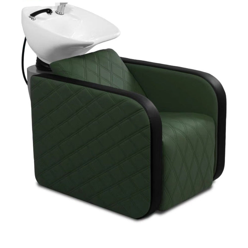 Karma Complete Shampoo Unit Clunes Electric Green with Pattern & White Standard Basin 0315172204EP-zoom-