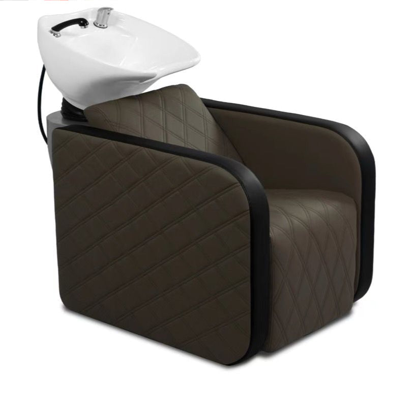 Karma Complete Shampoo Unit Clunes Manual Brown with Pattern & Black Deep Basin 031601MP - DB Shampoo Units Karma