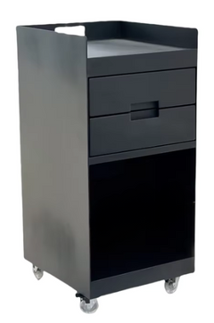 Karma Eaton Cabi Full Metal Salon Trolley 080801 - Black Fully Assembled Salon Trolleys Karma