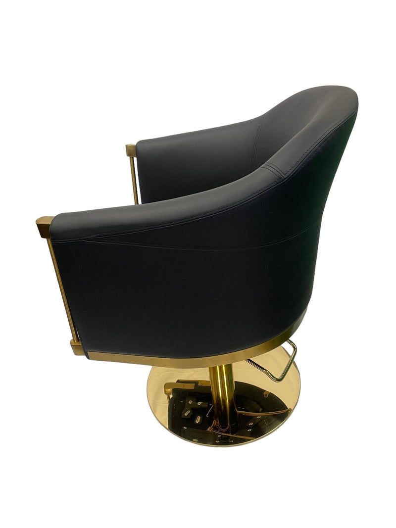 Karma Eden Salon Chair Black with Gold Base 02180103-zoom-