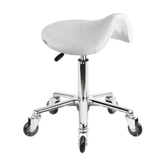 Karma Evandale Salon Saddle Stool White 07040402 Salon Stools Karma