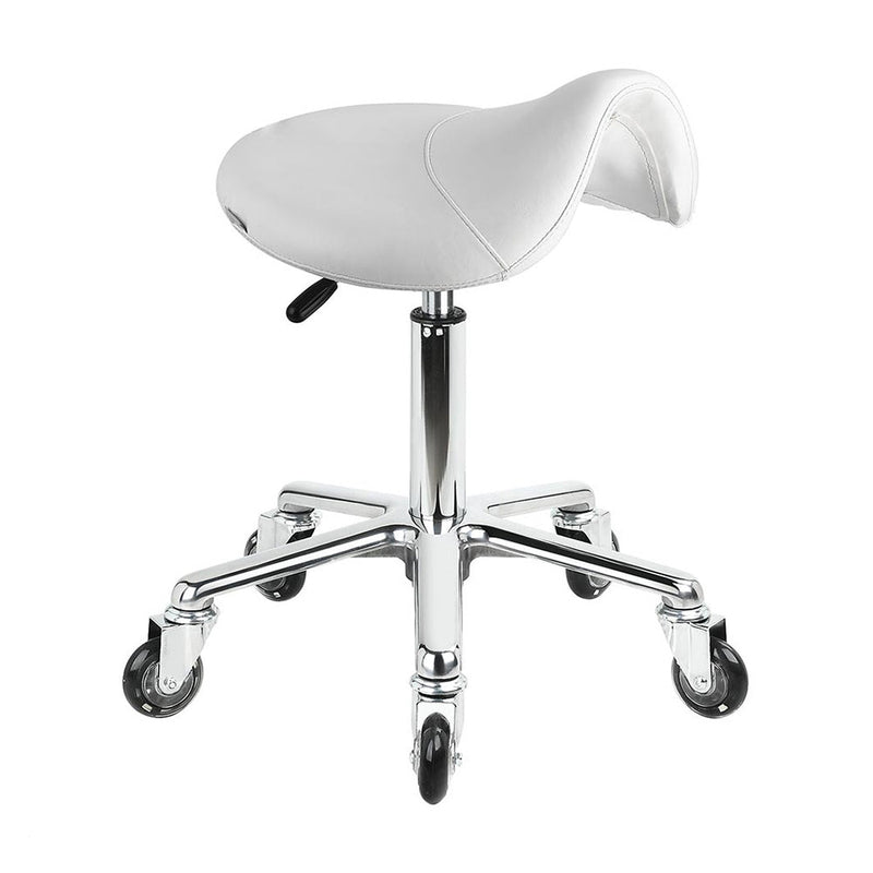 Karma Evandale Salon Saddle Stool White 07040402-zoom-