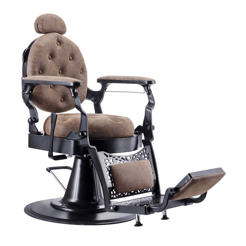 Karma Gold Coast Barber Chair - Black & Tan-zoom-