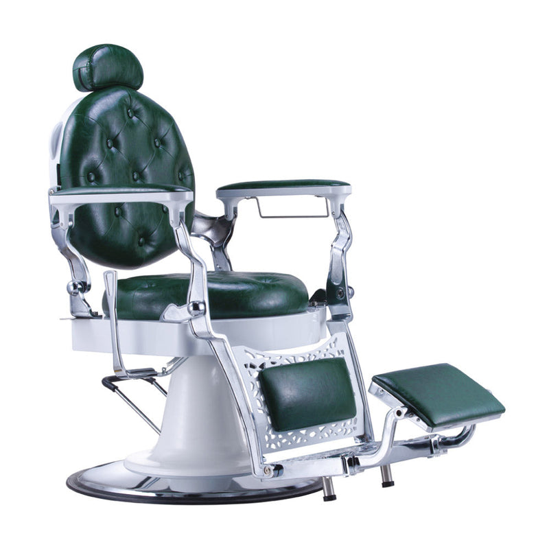 Karma Gold Coast Barber Chair 04030814 - Green & White-zoom-