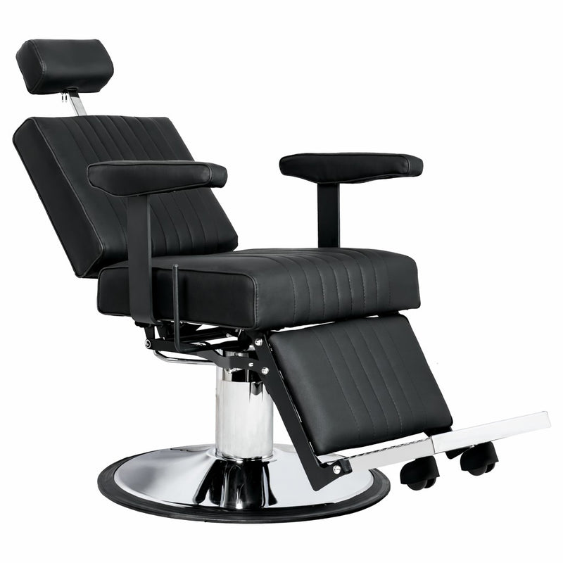 Karma Nerang Barber Chair Black & Chrome-zoom-