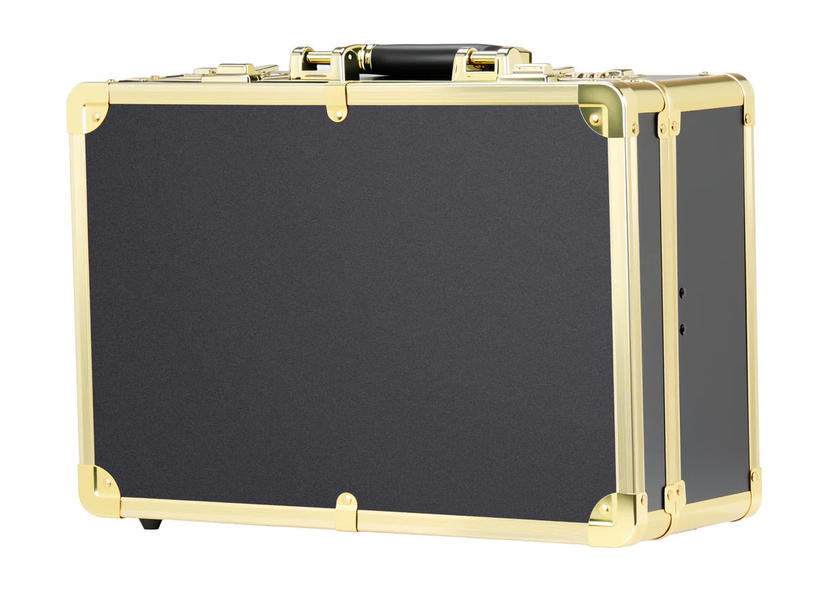 Karma Professional Portable Salon Hard Case Black with Gold Trim-zoom-1