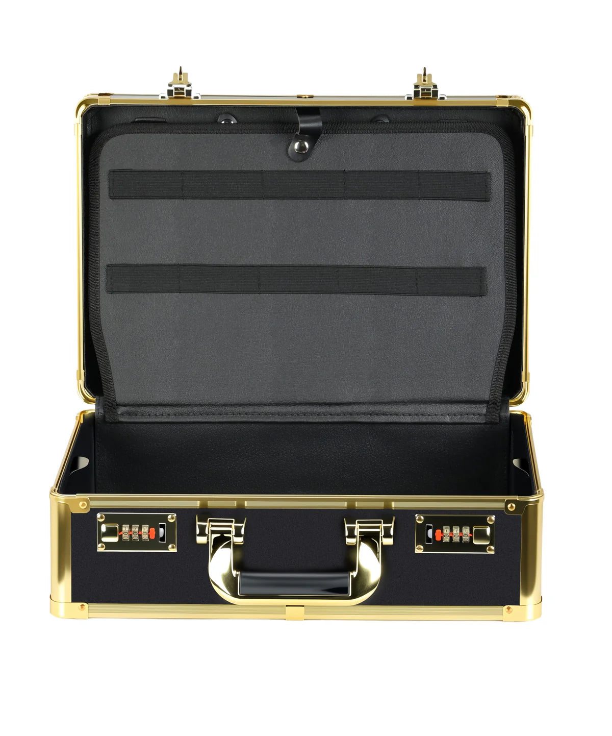 Karma Professional Portable Salon Hard Case Black with Gold Trim-2