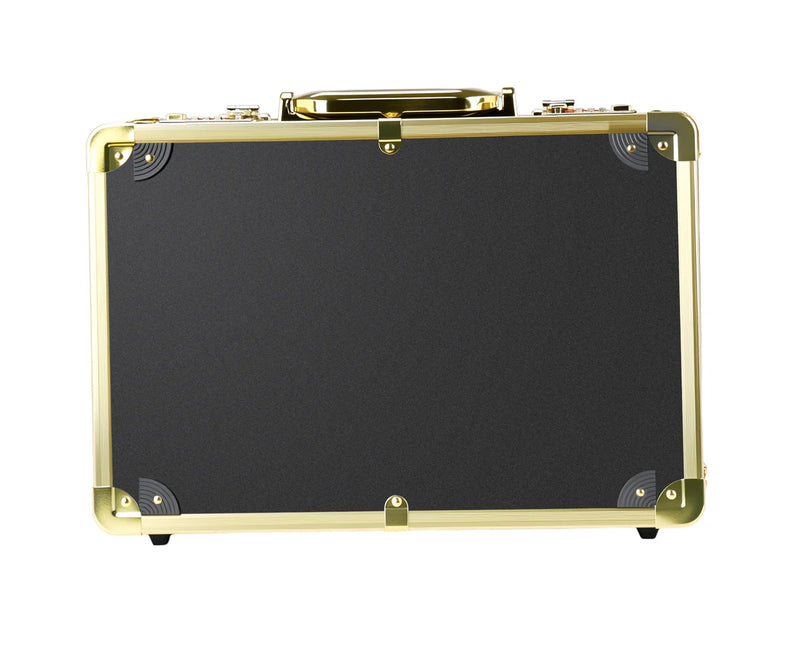Karma Professional Portable Salon Hard Case Black with Gold Trim-zoom-