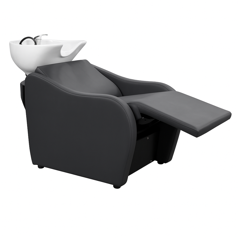 Karma Shampoo Unit Mosman with Shiatsu Massage Black with White Deep Basin 0318012204-zoom-