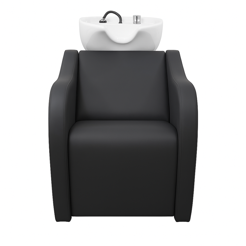 Karma Shampoo Unit Mosman with Shiatsu Massage Black with White Deep Basin 0318012204-zoom-