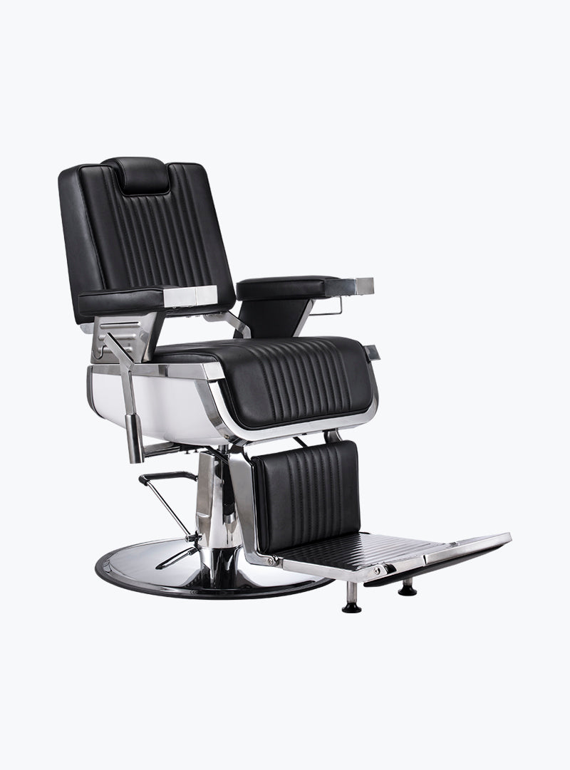 Karma Brisbane Barber Chair - Black & Chrome