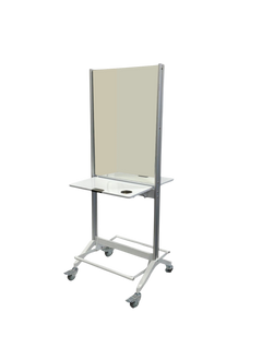 Karma Broome Double Sided Mobile Workstation with Mirror White 060904 Workstations & Mirrors Karma