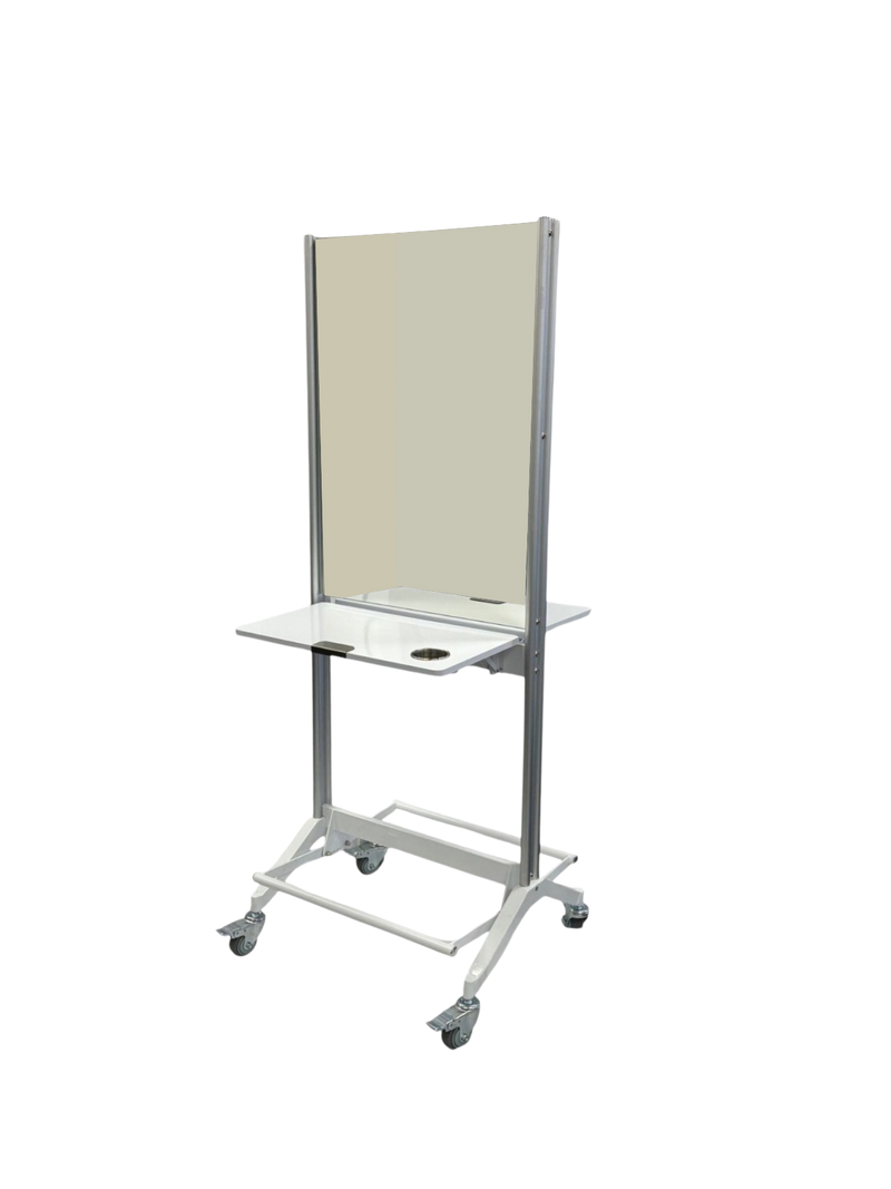 Karma Broome Double Sided Mobile Workstation with Mirror White 060904-zoom-