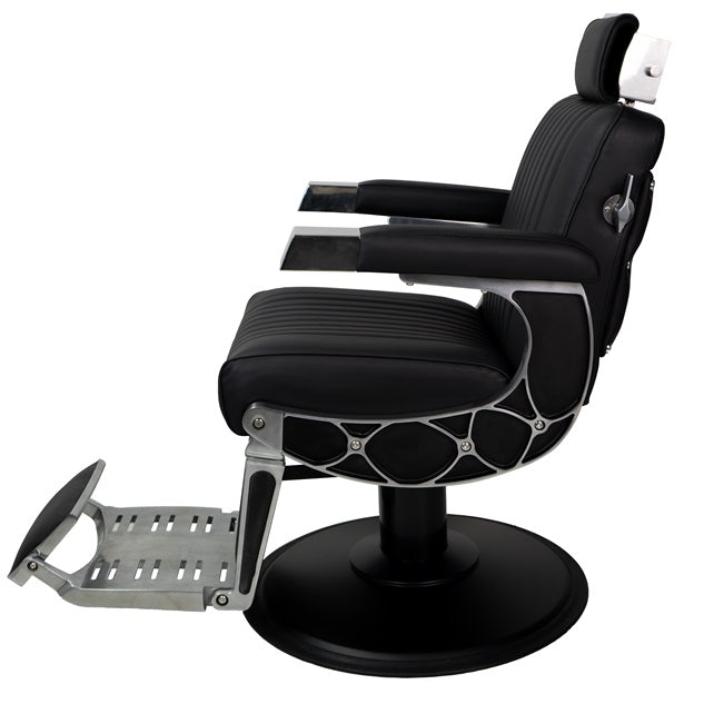 Karma Chandler Barber Chair Black & Chrome 04120101-zoom-