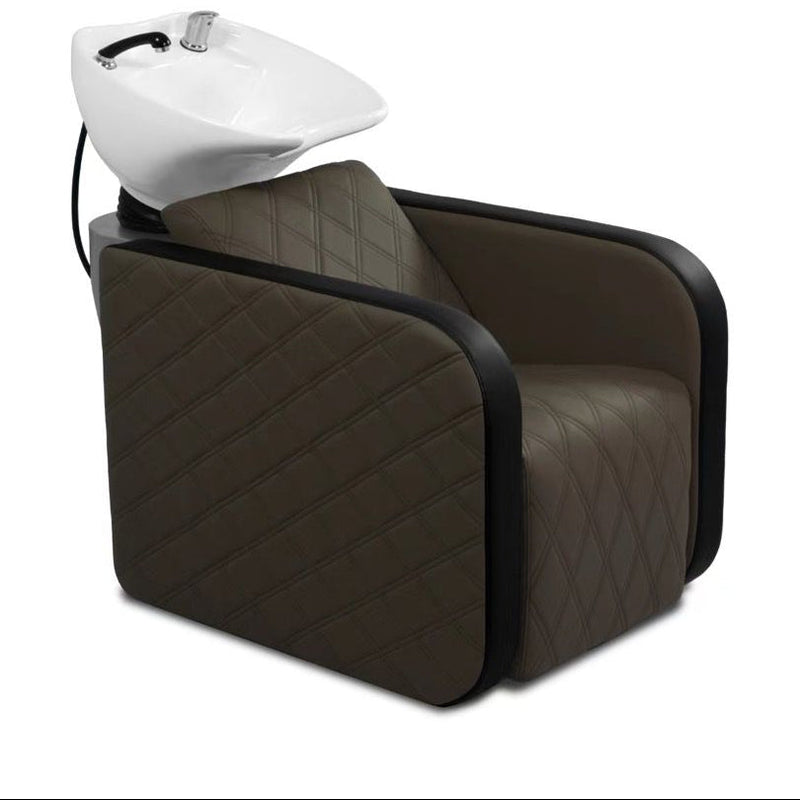Karma Complete Shampoo Unit Clunes Electric Brown with Pattern & Black Standard Basin 0316012101EP-zoom-