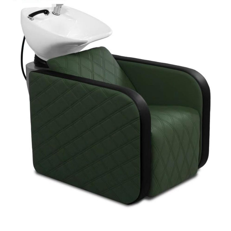 Karma Complete Shampoo Unit Clunes Electric Green with Pattern & White Deep Basin 0315172204EP-zoom-