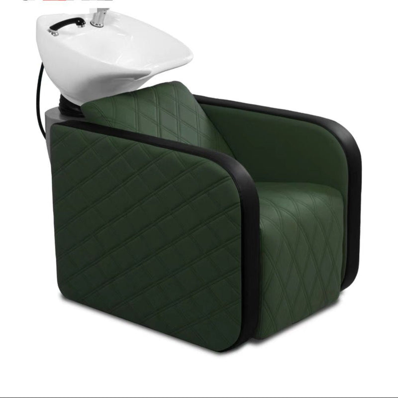 Karma Complete Shampoo Unit Clunes Manual Green with Pattern & White Deep Basin 0315162204MP-zoom-