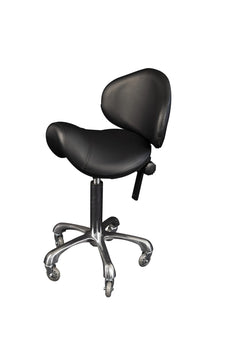 Karma Cradle Mountain Salon Stool with Back Black 07070102 Salon Stools Karma