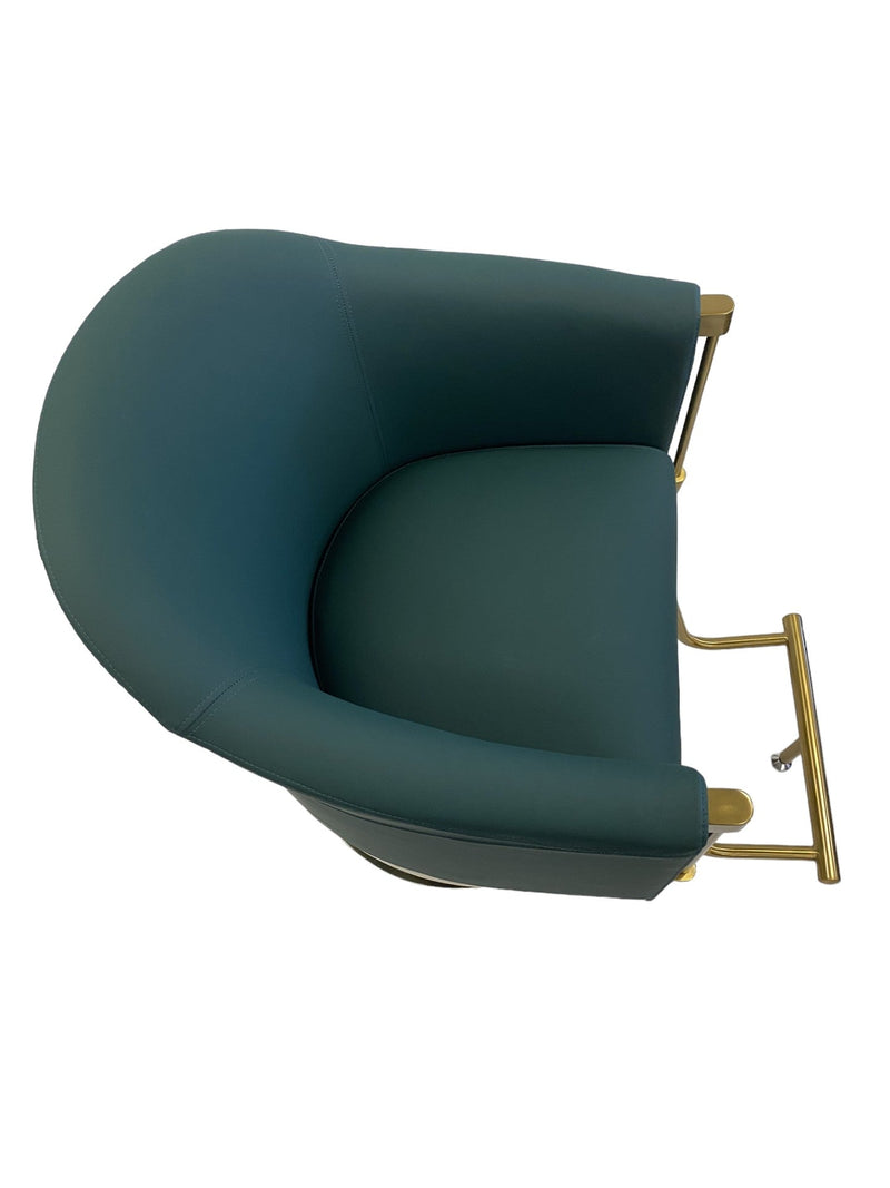 Karma Eden Salon Chair Emerald Green with Gold Base 02182303-zoom-