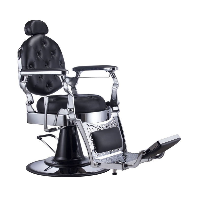 Karma Gold Coast Barber Chair - Black & Chrome-zoom-