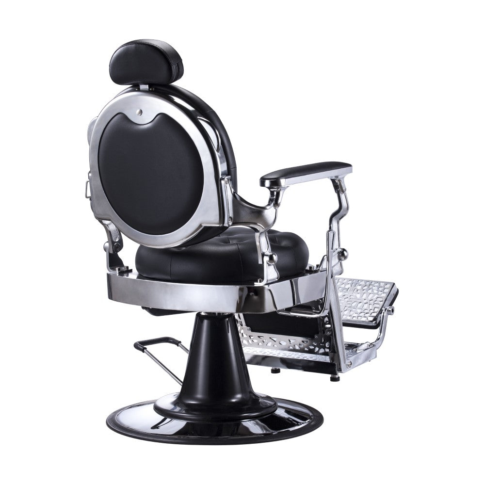 Karma Gold Coast Barber Chair - Black & Chrome-zoom-3