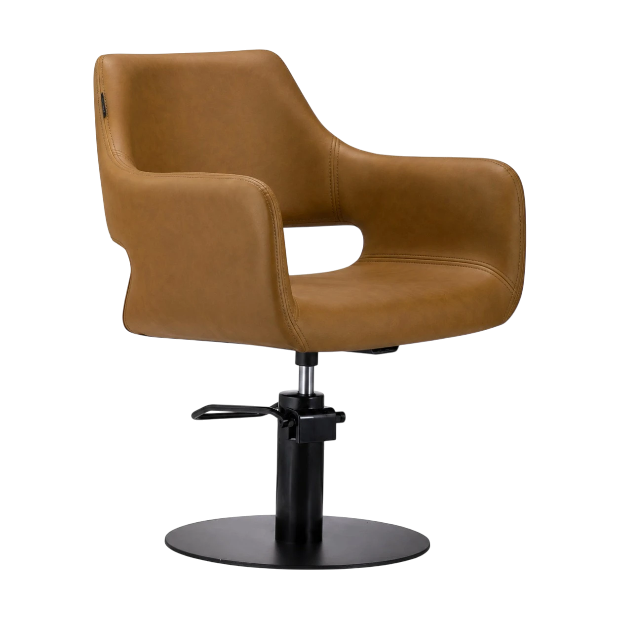 Karma Mudgee Salon Chair 02100501 - Tan with Black Round Base & Pump
