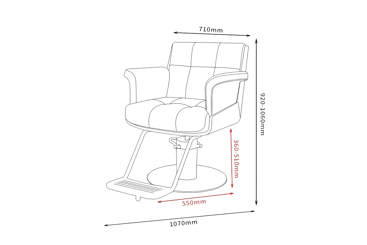Karma Nowra Salon Chair Black/Black 02120101