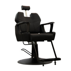 Karma Bowral Barber Chair in black showing front.