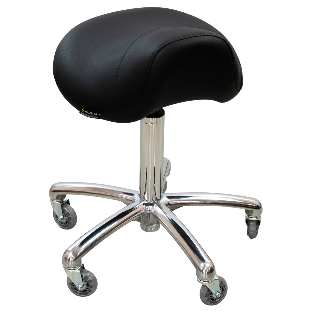 Karma Evandale Salon Saddle Stool Black