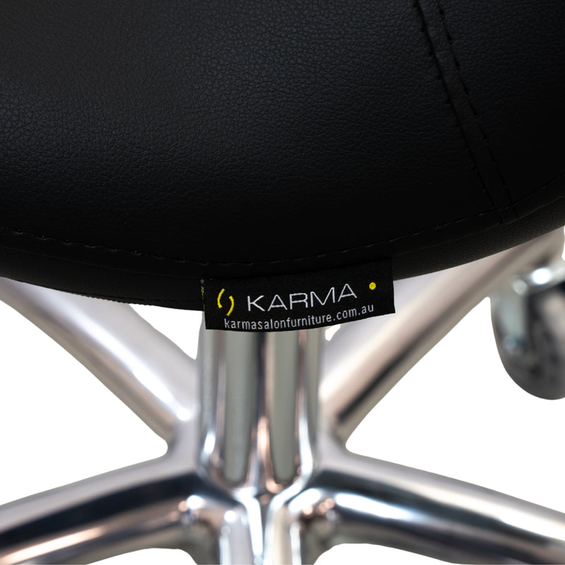 Karma Evandale Salon Saddle Stool Black 07040102-zoom-