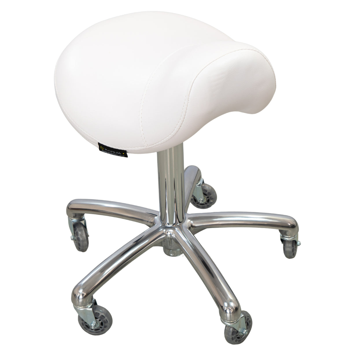 Karma Evandale Salon Saddle Stool White