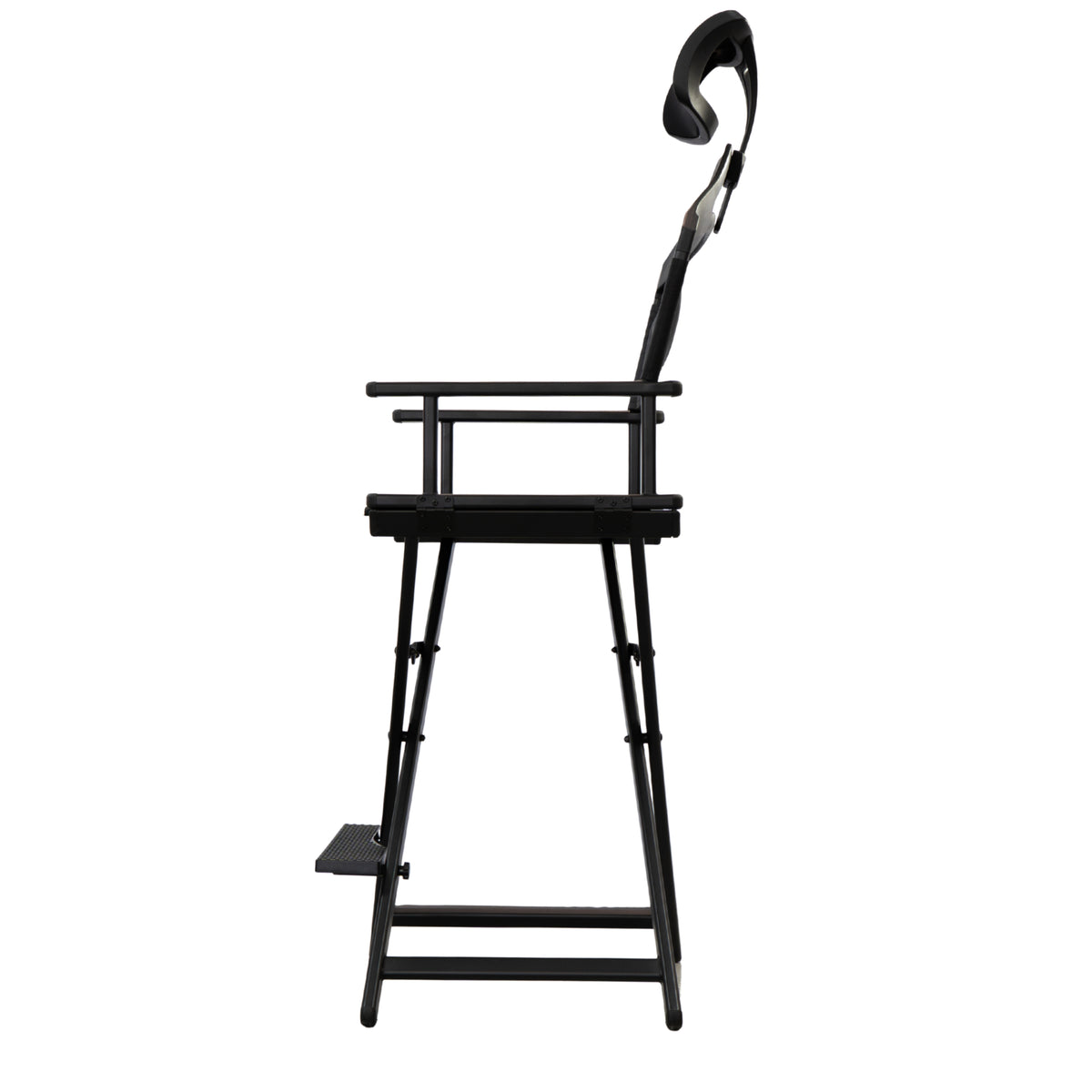 Karma Rossmore black portable makeup chair with optional headrest fitted