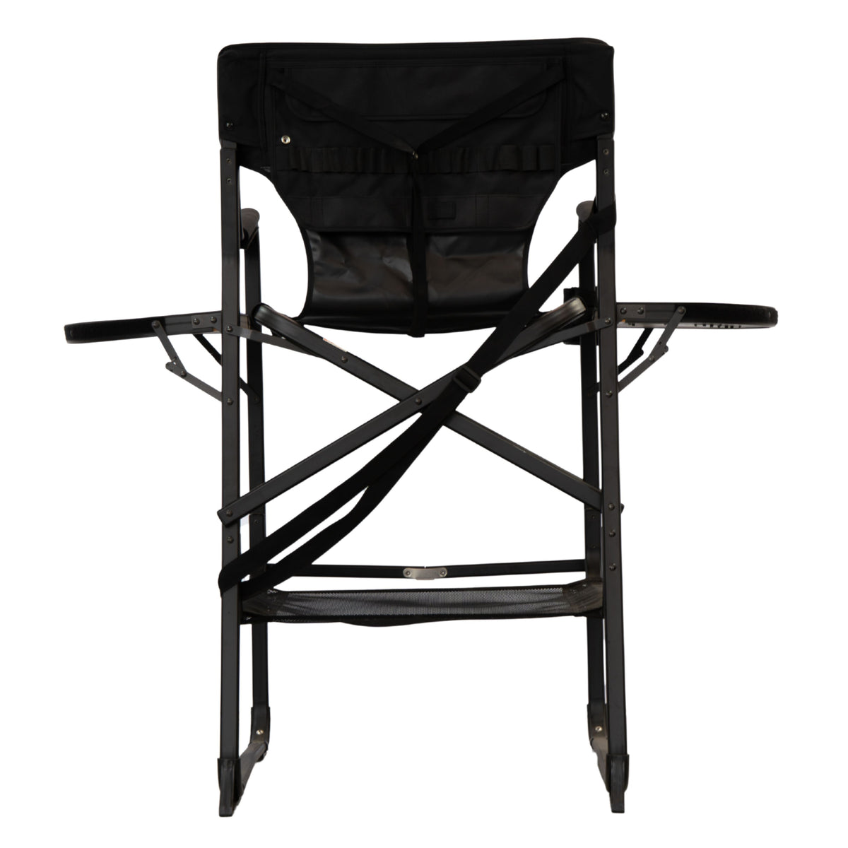 Karma St Ives portable makeup chair folded for transport and storage