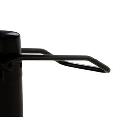 Close-up of the Karma Albury salon chair armrest in toffee