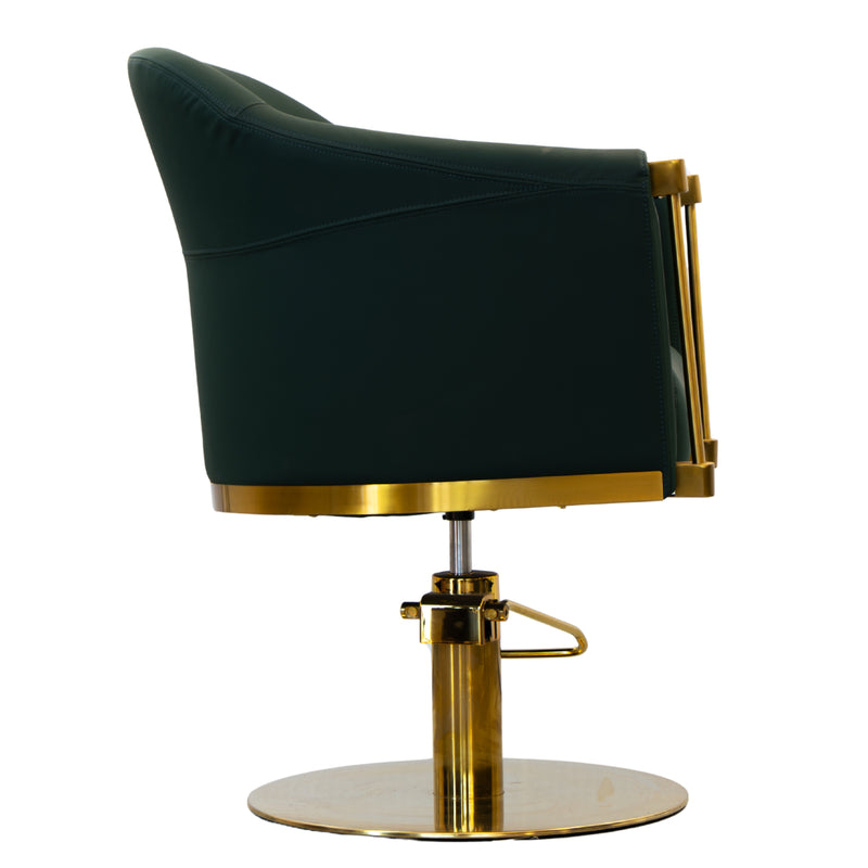 Karma Eden Salon Chair Emerald Green with Gold Base 02182303-zoom-