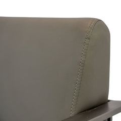 Detailed view of the upper half of the Karma Gosford salon chair showing the seat, backrest and upholstery