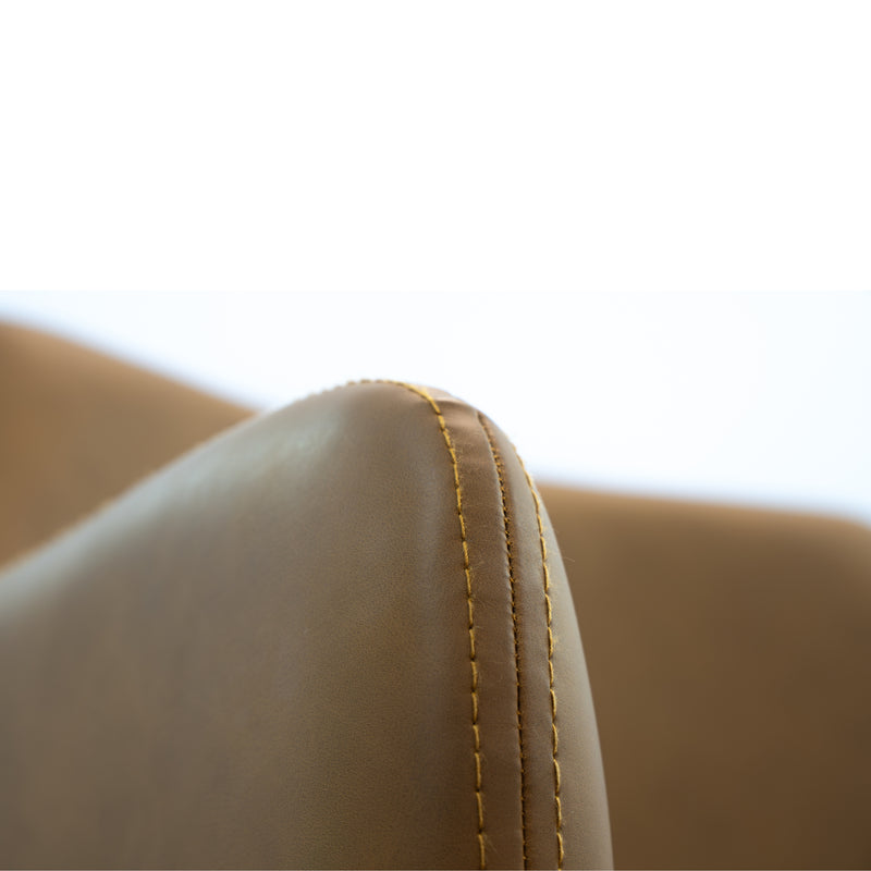 Karma Mudgee Salon Chair 02100501 - Tan with Black Round Base & Pump-zoom-