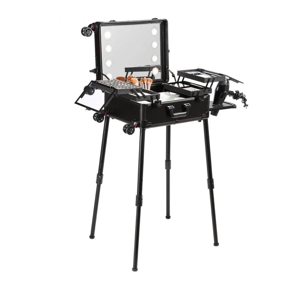 Karma Rolling Makeup and Hairdressing Case with LED Lights and Bluetooth Speaker-3